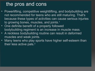 Why are Powerlifting And Bodybuilding Not Recommended for Teens Who are Still Maturing?