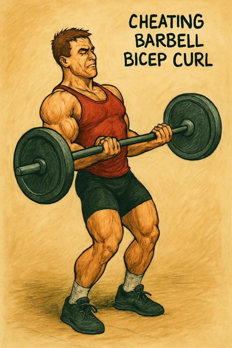 Cheating Barbell Bicep Curl