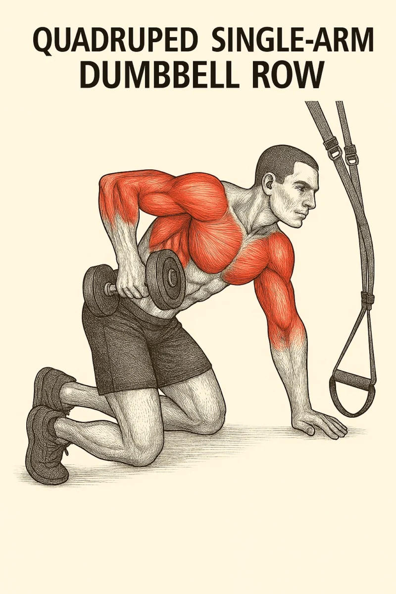 Quadruped Single-Arm Dumbbell Row