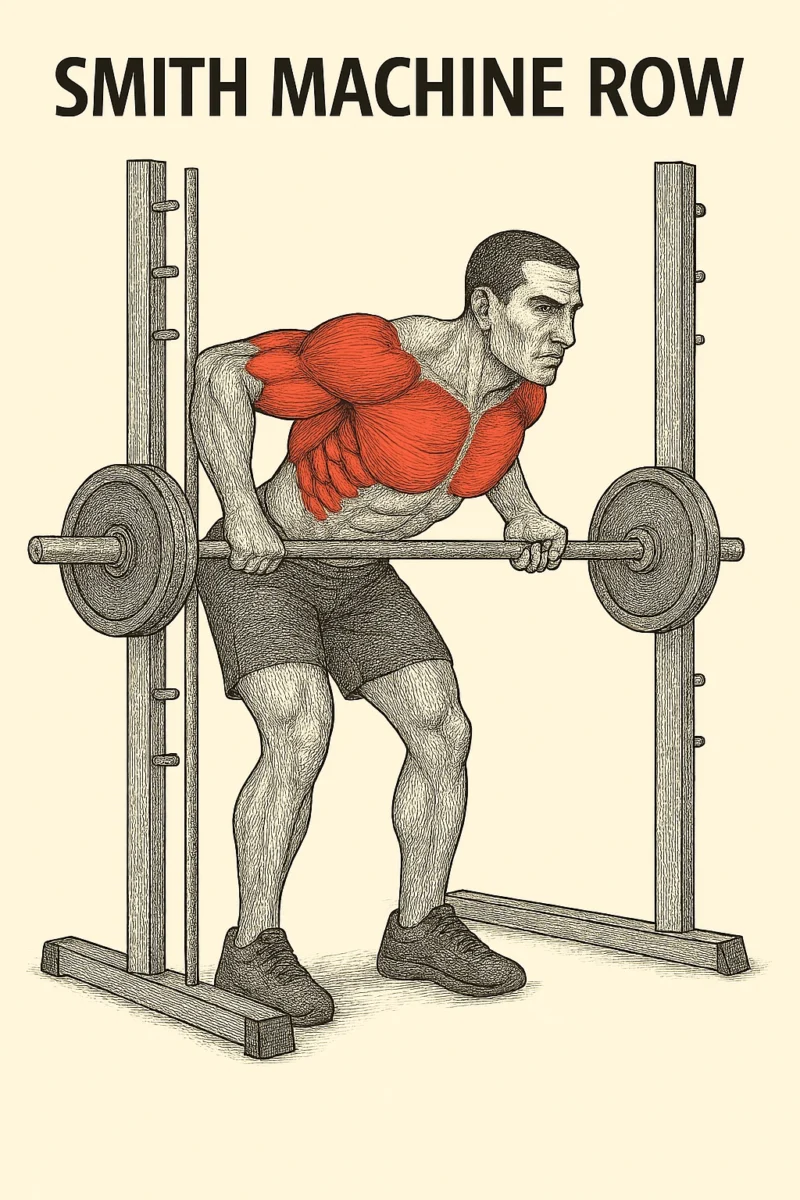 Smith machine row