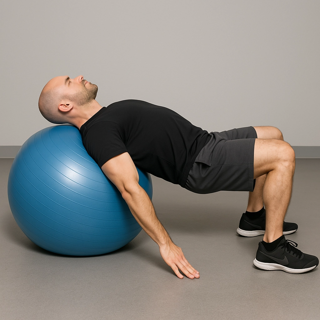 Stability Ball Neck Bridge