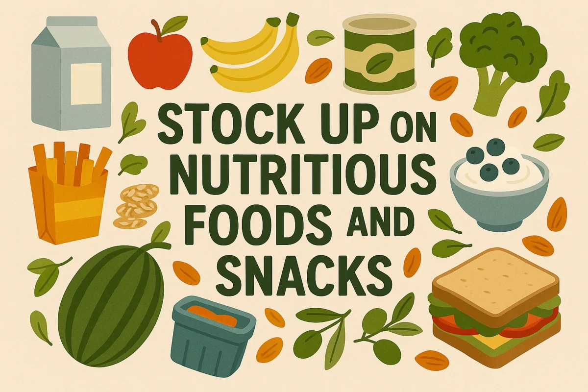 Stock up on Nutritious Foods and Snacks